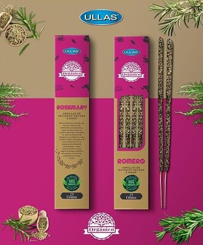 Incienso natural de romero marca Ullas